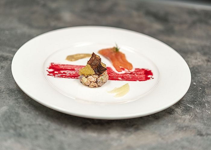 Kulinarisches Gericht im Hotel Winterer