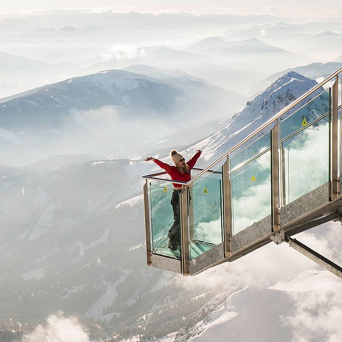 Blick auf die Berge in Schladming